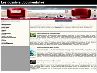 Les dossiers documentaires
 