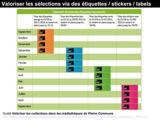 Valoriser les sélections via des étiquettes / stickers / labels
Guide Valoriser les collections dans les médiathèques de P...