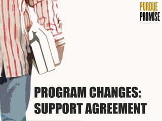 PROGRAM CHANGES:
SUPPORT AGREEMENT
 