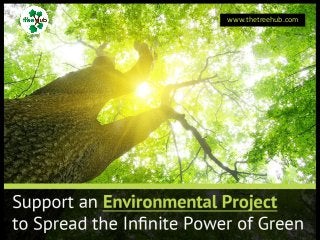 Support anEnv ironm entalProjec ttoSpreadtheInfinitePower ofGreen
www.thetreehub.com
 