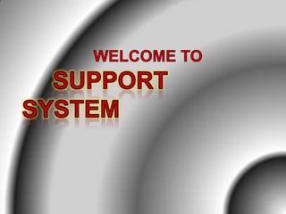 WELCOME TO SUPPORT SYSTEM 