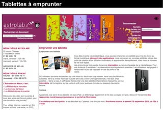 Tablettes à emprunter
 