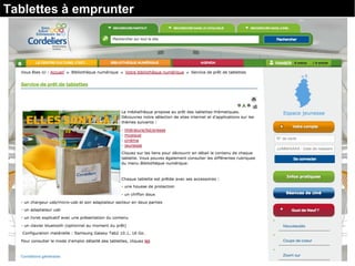 Tablettes à emprunter
 