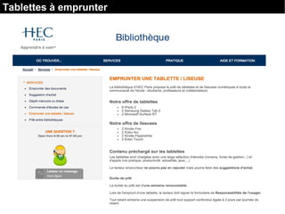 Tablettes à emprunter
 