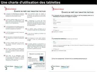 Une charte d'utilisation des tablettes
 