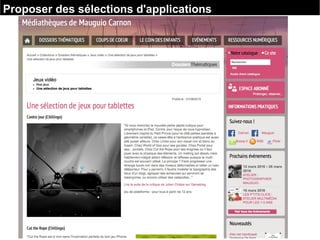 Proposer des sélections d'applications
 
