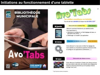 Initiations au fonctionnement d'une tablette
 