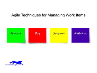 Agile Techniques for Managing Work Items
 