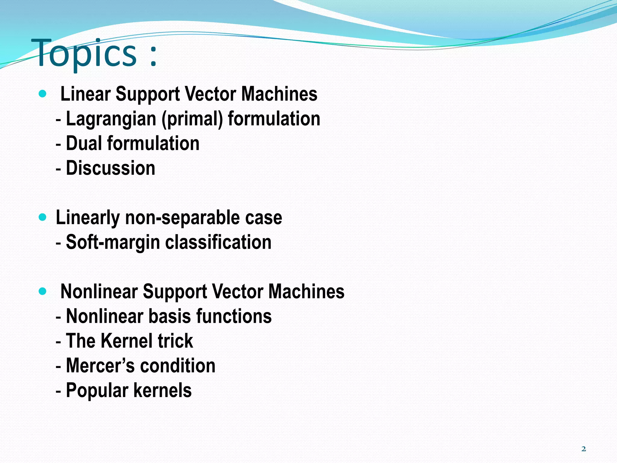 Support vector machine | PPTX