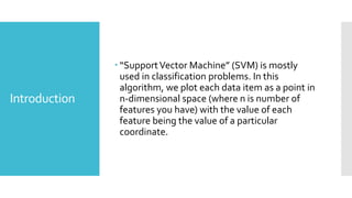 Support vector machines (svm) | PPTX