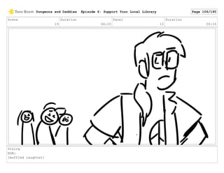Scene
19
Duration
06:20
Panel
12
Duration
00:16
Dialog
RON:
[muffled laughter]
Dungeons and Daddies Episode 6: Support Your Local Library Page 106/190
 