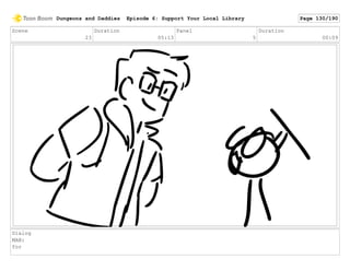 Scene
23
Duration
05:13
Panel
5
Duration
00:09
Dialog
MAN:
for
Dungeons and Daddies Episode 6: Support Your Local Library Page 130/190
 