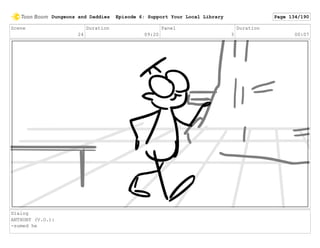 Scene
24
Duration
09:20
Panel
3
Duration
00:07
Dialog
ANTHONY (V.O.):
-sumed he
Dungeons and Daddies Episode 6: Support Your Local Library Page 134/190
 