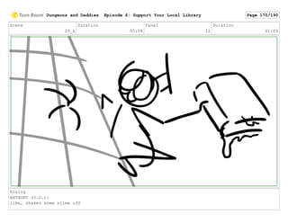 Scene
25_A
Duration
05:08
Panel
12
Duration
01:09
Dialog
ANTHONY (V.O.):
like, shakes some slime off
Dungeons and Daddies Episode 6: Support Your Local Library Page 170/190
 