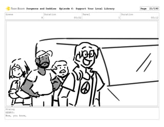Scene
8
Duration
05:02
Panel
1
Duration
00:12
Dialog
HENRY:
Wow, you know,
Dungeons and Daddies Episode 6: Support Your Local Library Page 21/190
 