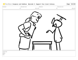 Scene
9
Duration
03:19
Panel
6
Duration
00:03
Dialog
MAN:
He-
Dungeons and Daddies Episode 6: Support Your Local Library Page 33/190
 