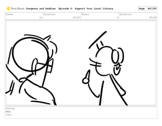 Scene
11
Duration
05:03
Panel
4
Duration
00:04
Dialog
MAN:
-ver
Dungeons and Daddies Episode 6: Support Your Local Library Page 44/190
 