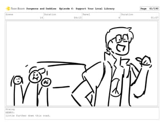 Scene
14
Duration
04:13
Panel
4
Duration
01:07
Dialog
HENRY:
little further down this road.
Dungeons and Daddies Episode 6: Support Your Local Library Page 61/190
 