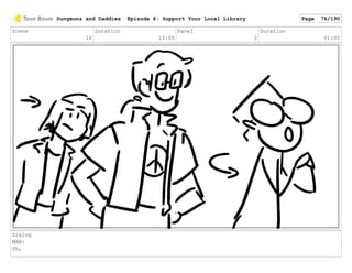 Scene
16
Duration
10:05
Panel
2
Duration
01:00
Dialog
MAN:
Oh,
Dungeons and Daddies Episode 6: Support Your Local Library Page 76/190
 