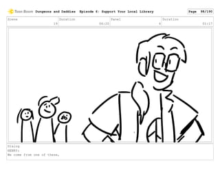 Scene
19
Duration
06:20
Panel
4
Duration
01:17
Dialog
HENRY:
We come from one of these,
Dungeons and Daddies Episode 6: Support Your Local Library Page 98/190
 