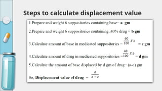 Steps to calculate displacement value
 