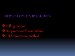 Suppositories | PPTX