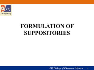 Formulation Suppositories suppositories.ppt