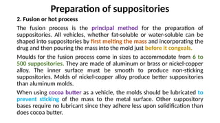 Formulation Suppositories Comprehensive Guide to Suppositories: Formulation, Preparation, and ...