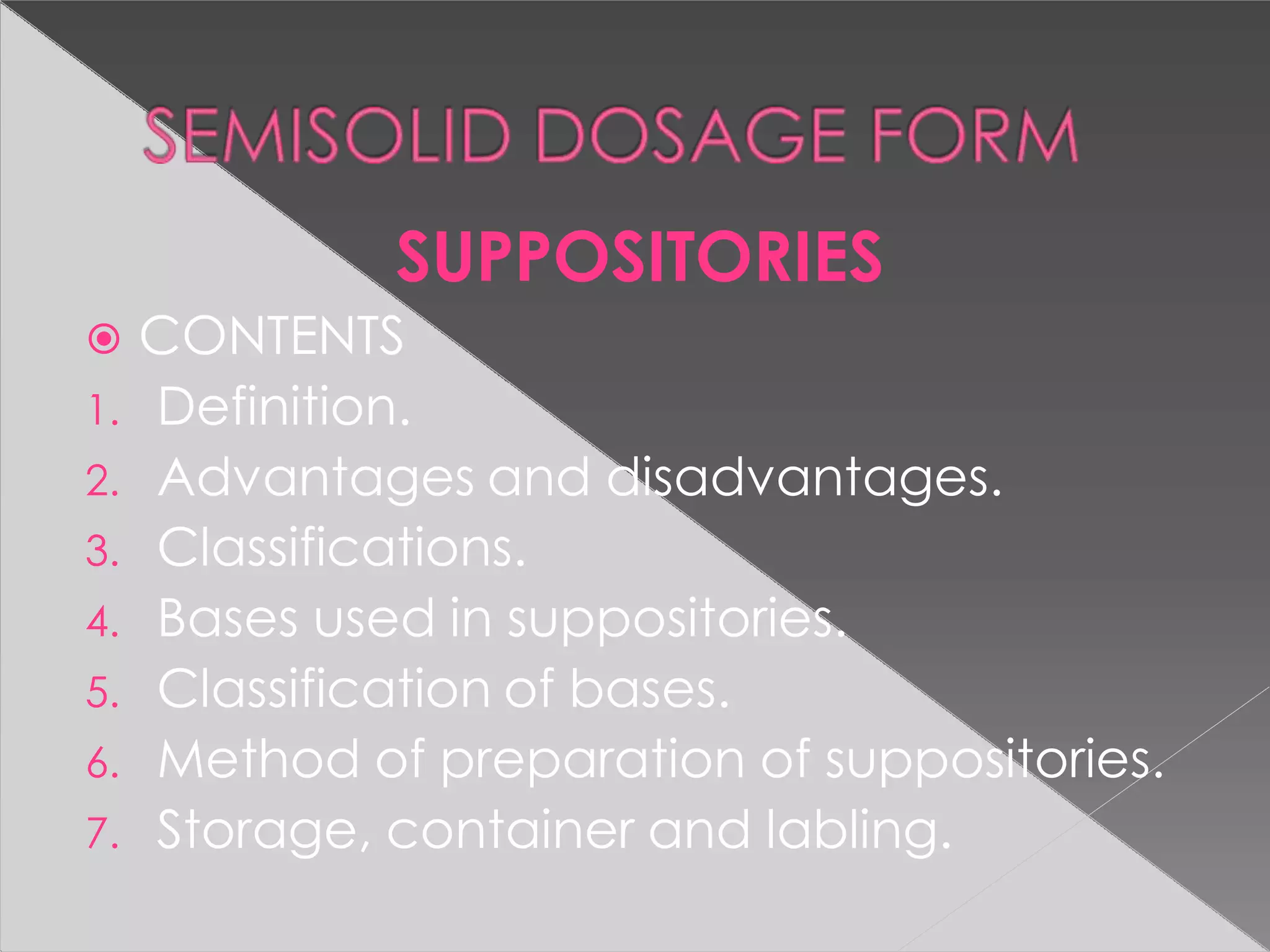 Suppositories and pessaries | PDF