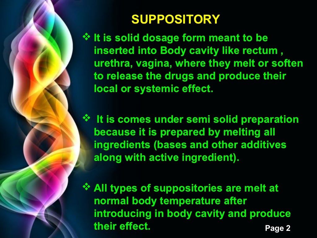 Suppository suppository