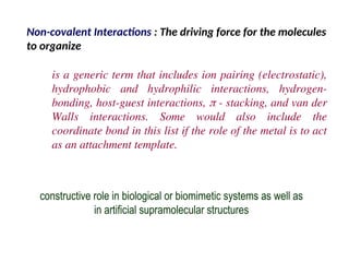 Comprehensive Overview of Supramolecular Chemistry and Non-Covalent ...