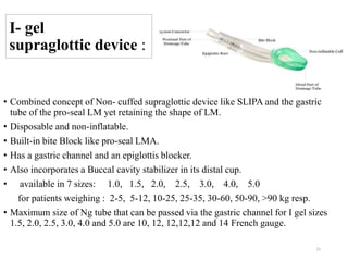 Supraglottic airway devices | PPTX