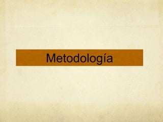 Metodología
 