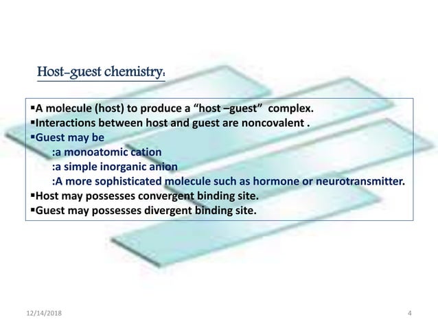 Supramolecular host and guest design ppt | PPTX | Chemistry | Science