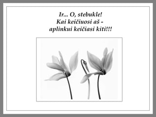 Ir... O, stebukle! Kai kei?iuosi a? -  aplinkui kei?iasi kiti!!! 