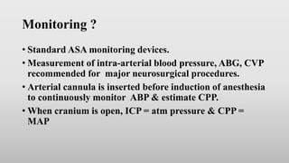 Supratentorial masses excision -anaesthetic implication | PPTX
