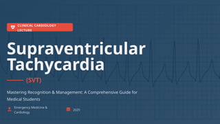 Svt Management Pdf Mastering Supraventricular Tachycardia: Recognition & Management Guide ...