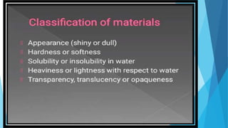sorting materials into groups class 6 ppt