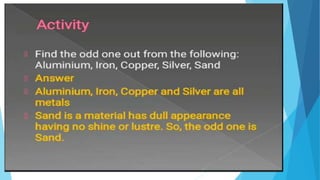 sorting materials into groups class 6 ppt