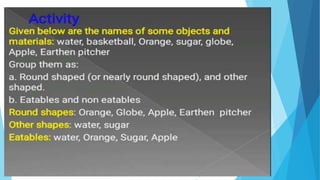 sorting materials into groups class 6 ppt