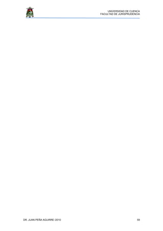 UNIVERSIDAD DE CUENCA
FACULTAD DE JURISPRUDENCIA
DR. JUAN PEÑA AGUIRRE /2010 59
 