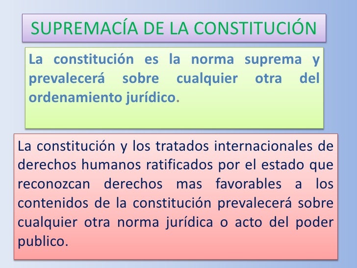 Supremacia de la constitucion