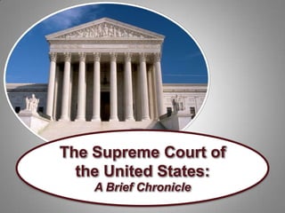 The Supreme Court of
the United States:
A Brief Chronicle
 