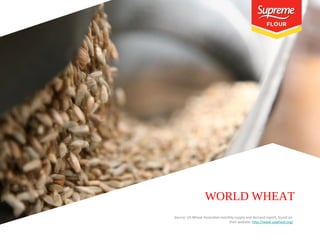 WORLD WHEAT
Source: US Wheat Associates monthly supply and demand report, found on
their website: http://www.uswheat.org/

 
