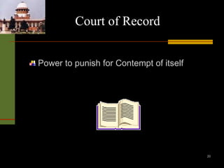 Court of Record Power to punish for Contempt of itself 