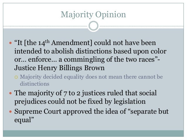 Plessy Vs. Ferguson: Supreme Court Case