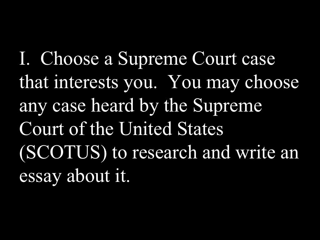 essay topics about supreme court