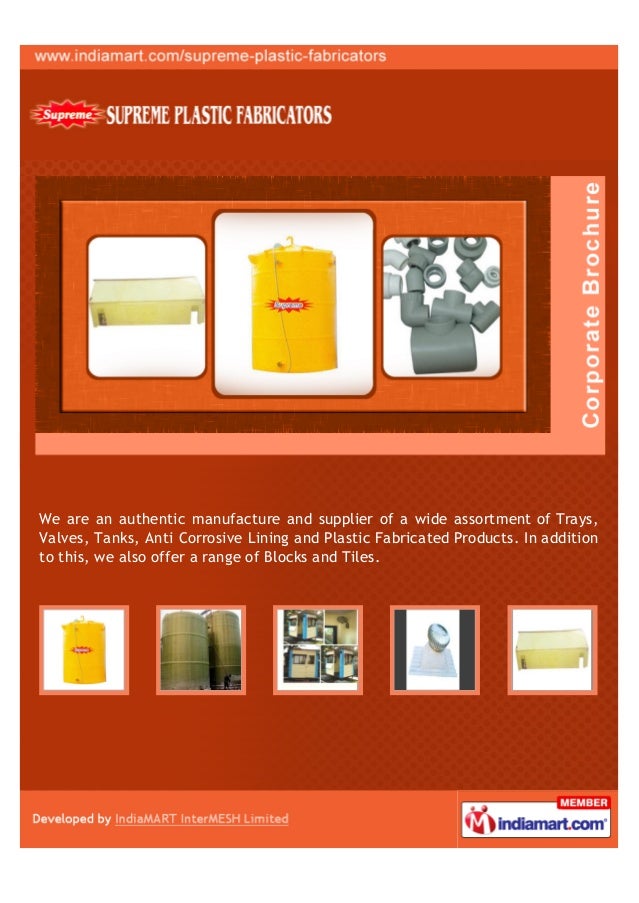 Supreme Plastic Fabricators, Vapi, PP Pipe Fitting