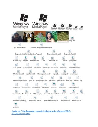 <script src="//media.myspace.com/play/video/tha-price-of-a-g-44473847-
44473847/js"></script>
WindowsUpdate.log WMPDMCCore.dll WMPMediaSharing.dll wmpnssci.dll WMPNSSUI.dll
yahoo.xml
 