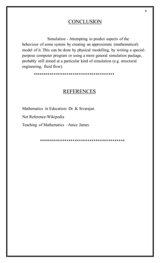 Online Assignment - SIMULATION | DOCX